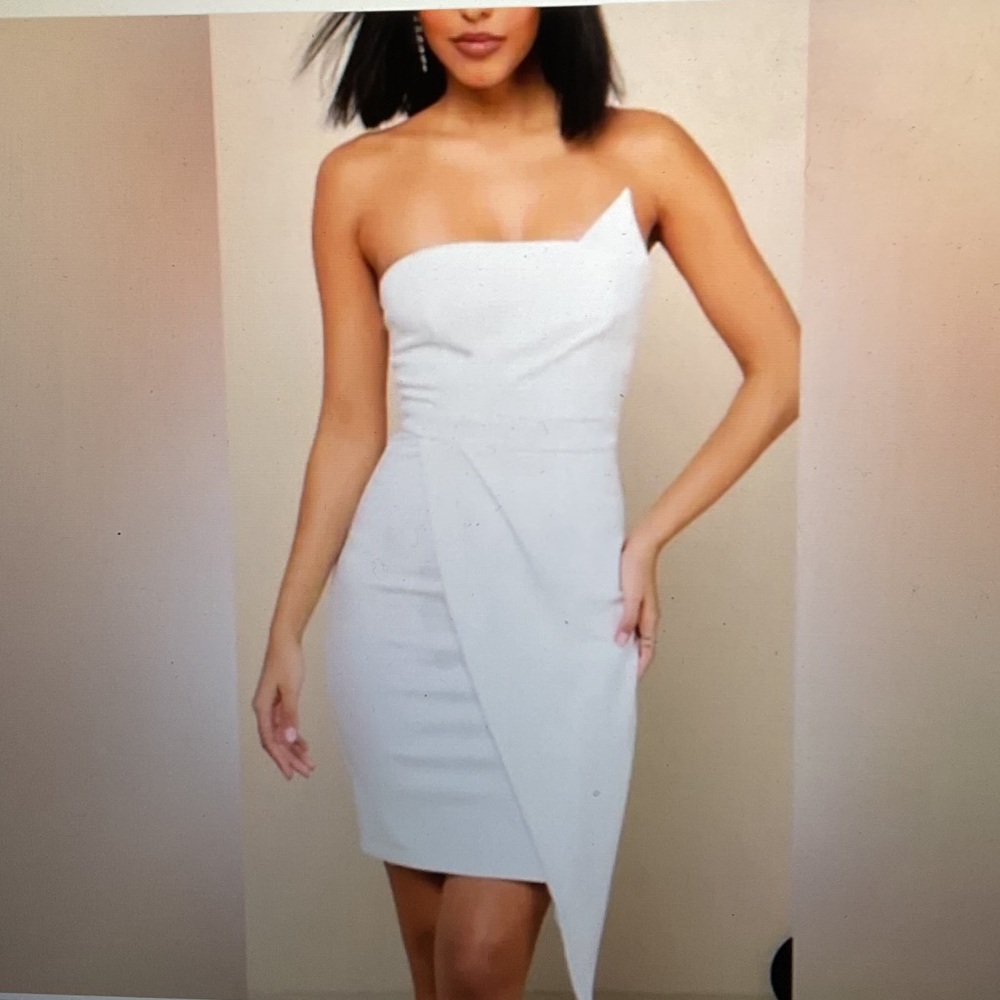 White Strapless Dress